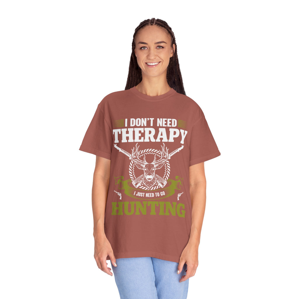 Hunting T-Shirt – "I Don't Need Therapy, I Just Need to Go Hunting" Graphic Tee