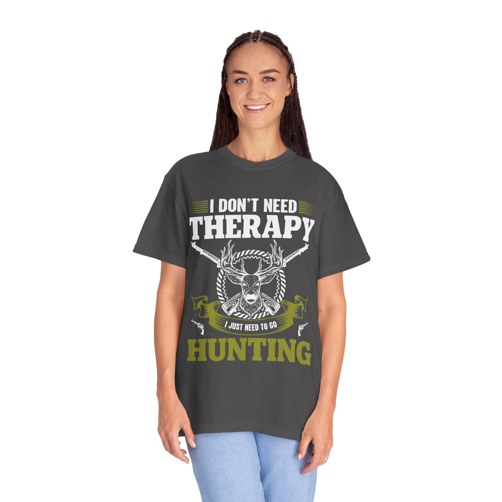Hunting T-Shirt – "I Don't Need Therapy, I Just Need to Go Hunting" Graphic Tee