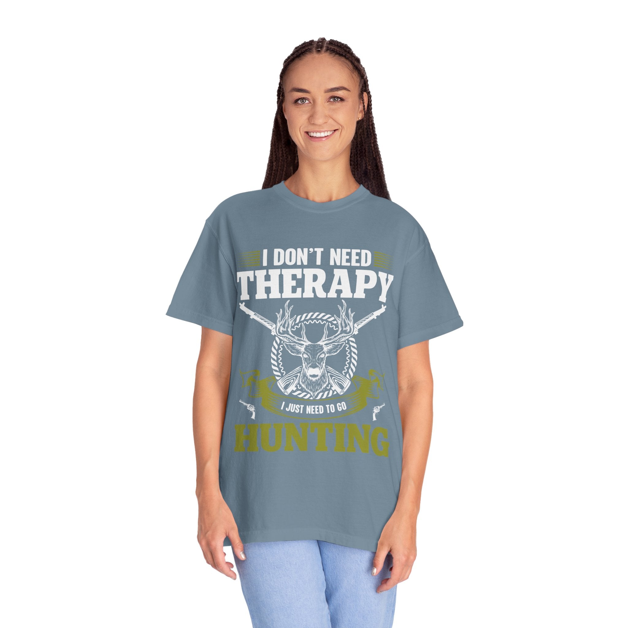 Hunting T-Shirt – "I Don't Need Therapy, I Just Need to Go Hunting" Graphic Tee