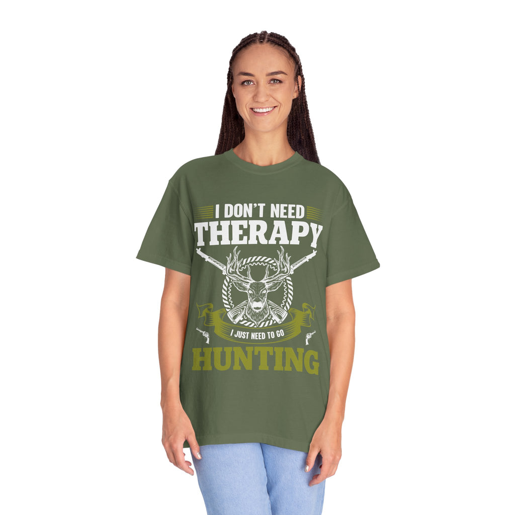 Hunting T-Shirt – "I Don't Need Therapy, I Just Need to Go Hunting" Graphic Tee