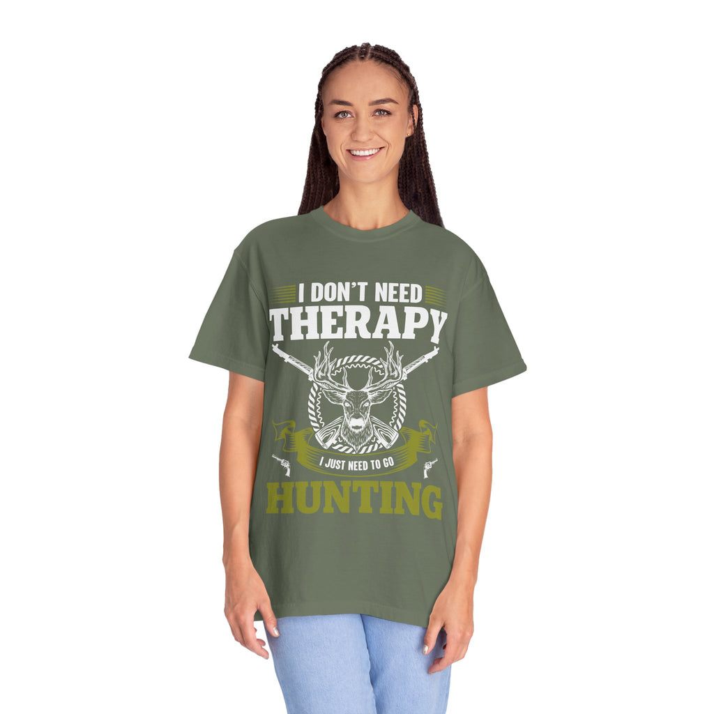 Hunting T-Shirt – "I Don't Need Therapy, I Just Need to Go Hunting" Graphic Tee