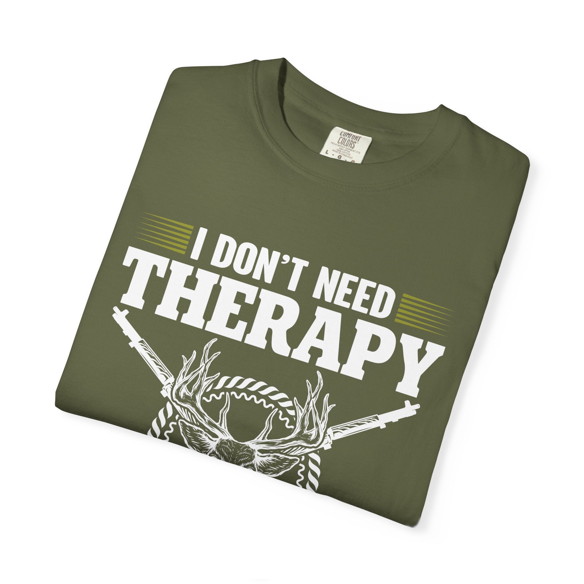 Hunting T-Shirt – "I Don't Need Therapy, I Just Need to Go Hunting" Graphic Tee