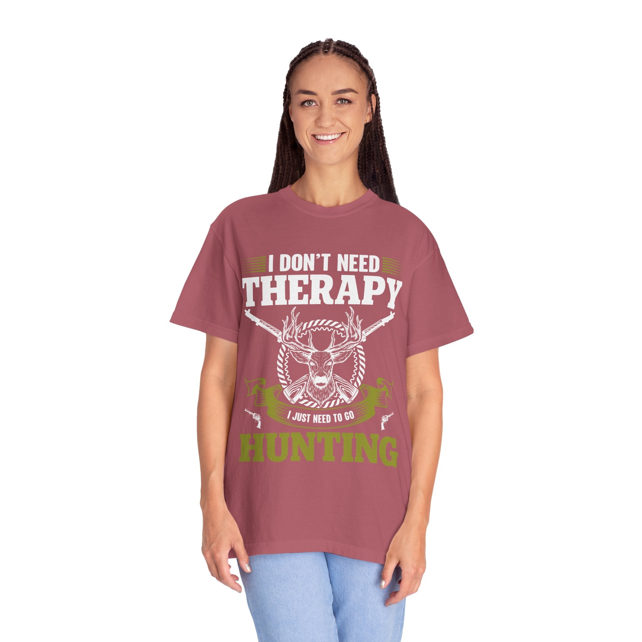 Hunting T-Shirt – "I Don't Need Therapy, I Just Need to Go Hunting" Graphic Tee