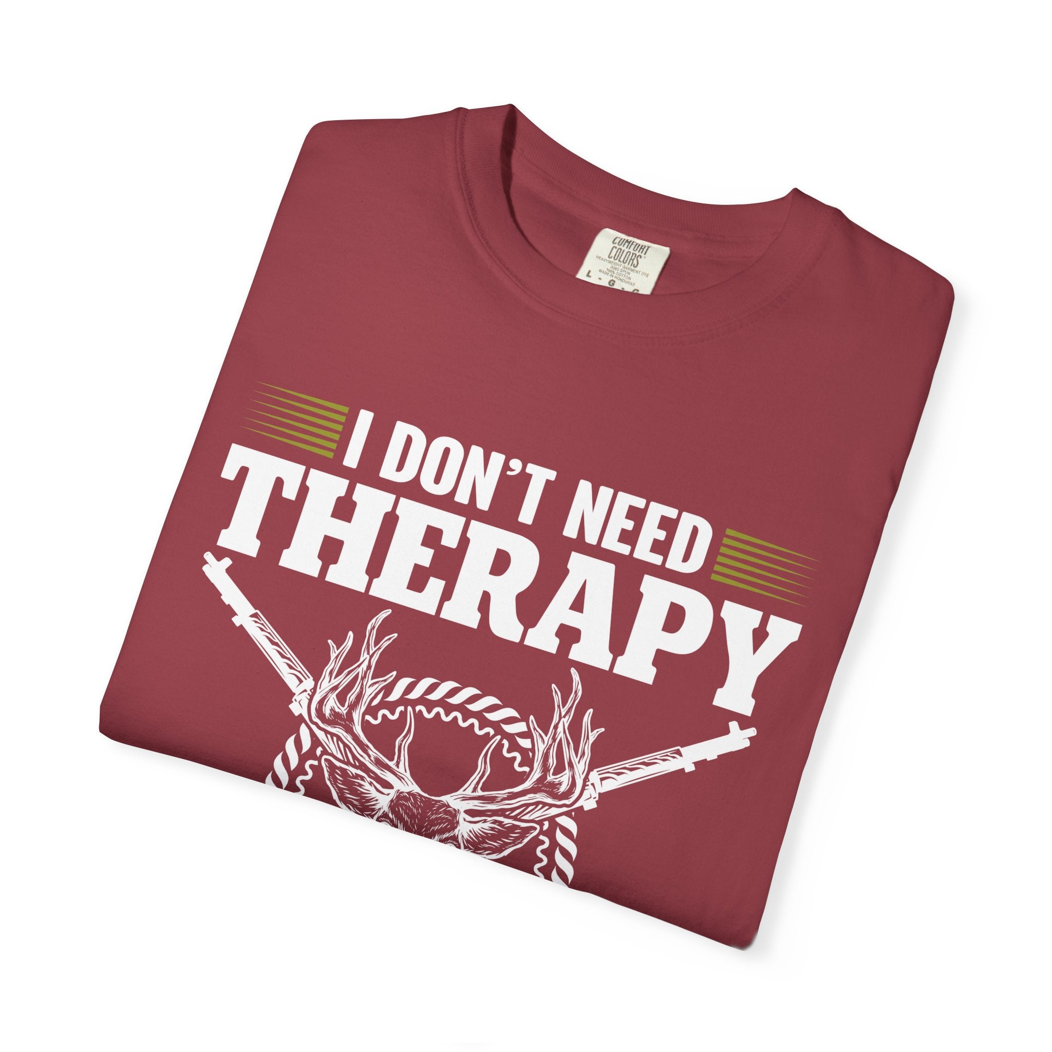 Hunting T-Shirt – "I Don't Need Therapy, I Just Need to Go Hunting" Graphic Tee