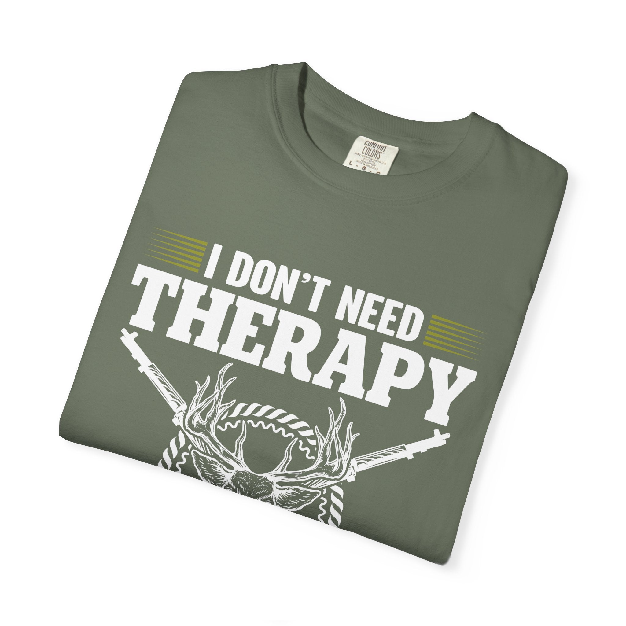 Hunting T-Shirt – "I Don't Need Therapy, I Just Need to Go Hunting" Graphic Tee