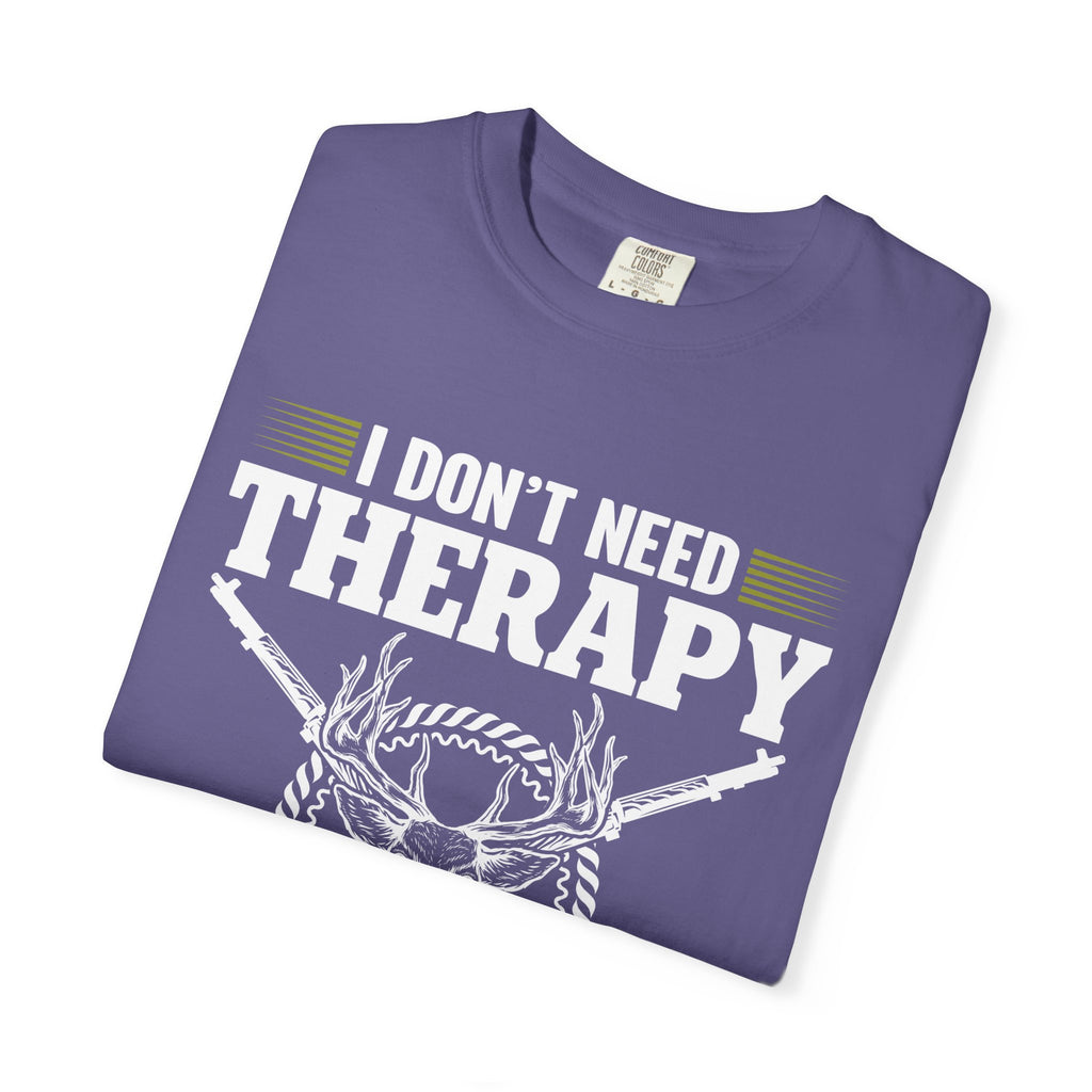 Hunting T-Shirt – "I Don't Need Therapy, I Just Need to Go Hunting" Graphic Tee