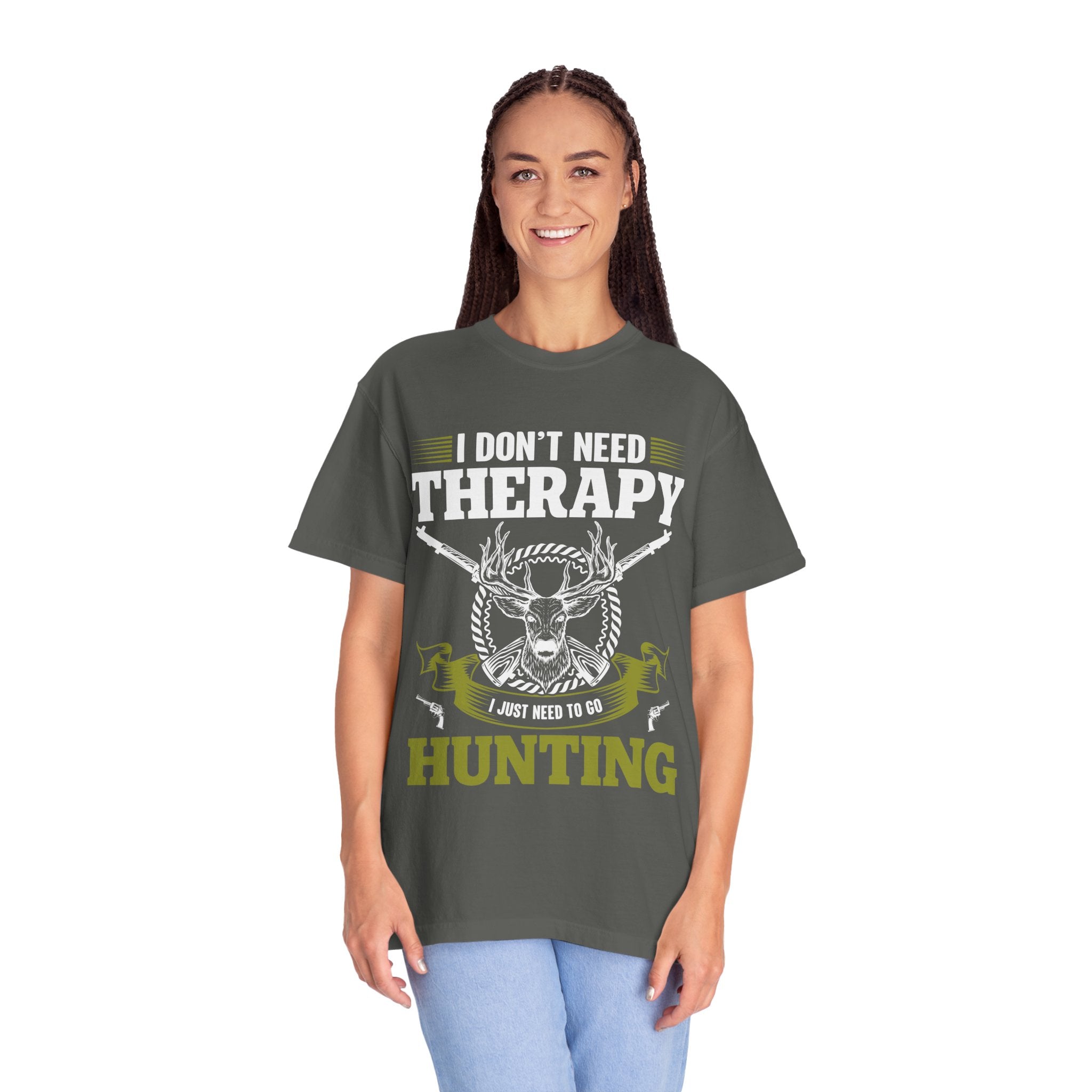 Hunting T-Shirt – "I Don't Need Therapy, I Just Need to Go Hunting" Graphic Tee