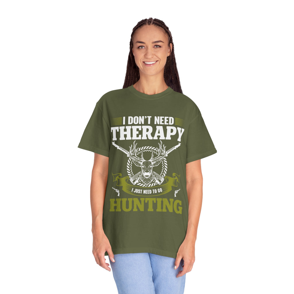Hunting T-Shirt – "I Don't Need Therapy, I Just Need to Go Hunting" Graphic Tee