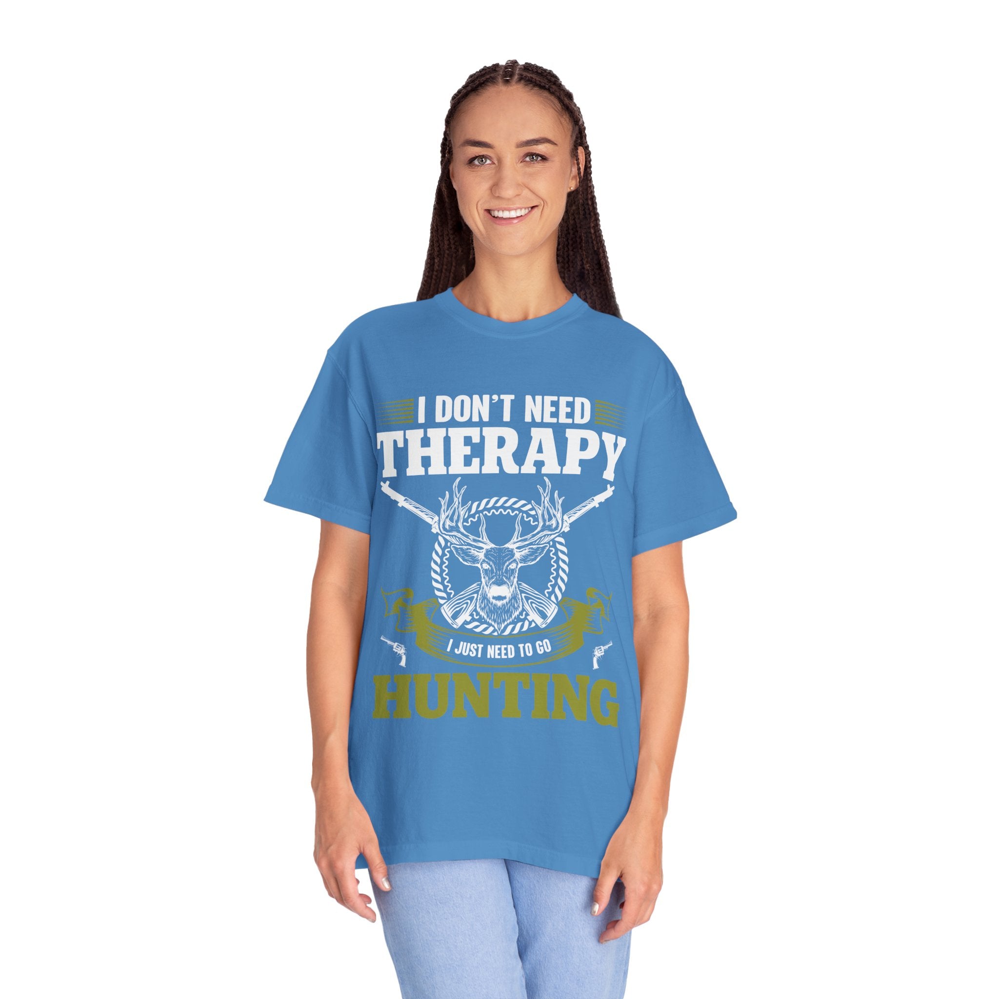 Hunting T-Shirt – "I Don't Need Therapy, I Just Need to Go Hunting" Graphic Tee