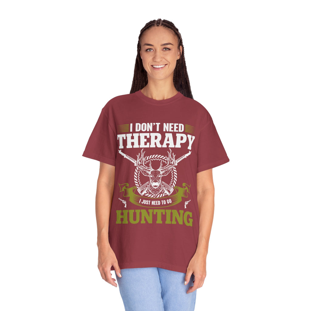 Hunting T-Shirt – "I Don't Need Therapy, I Just Need to Go Hunting" Graphic Tee