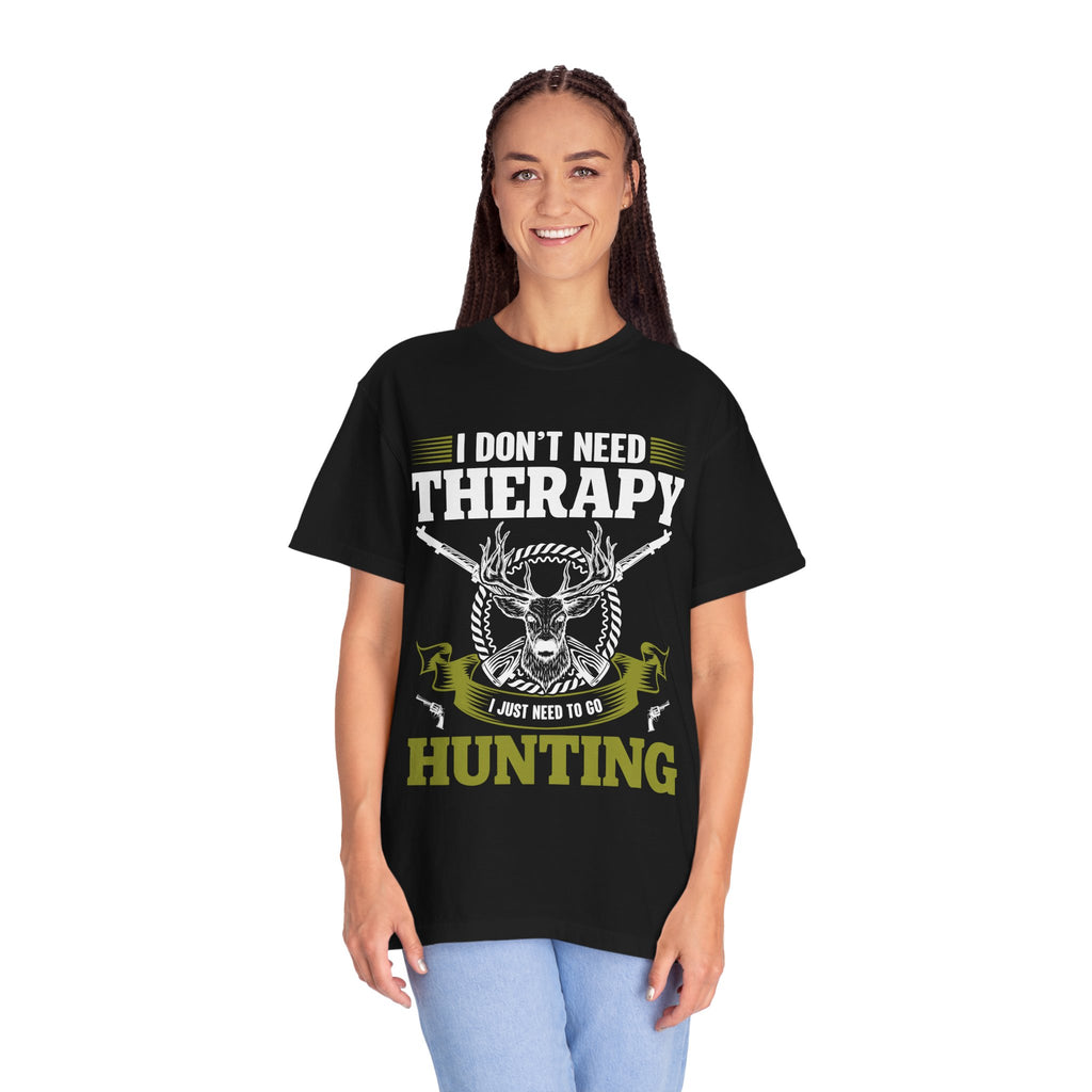 Hunting T-Shirt – "I Don't Need Therapy, I Just Need to Go Hunting" Graphic Tee
