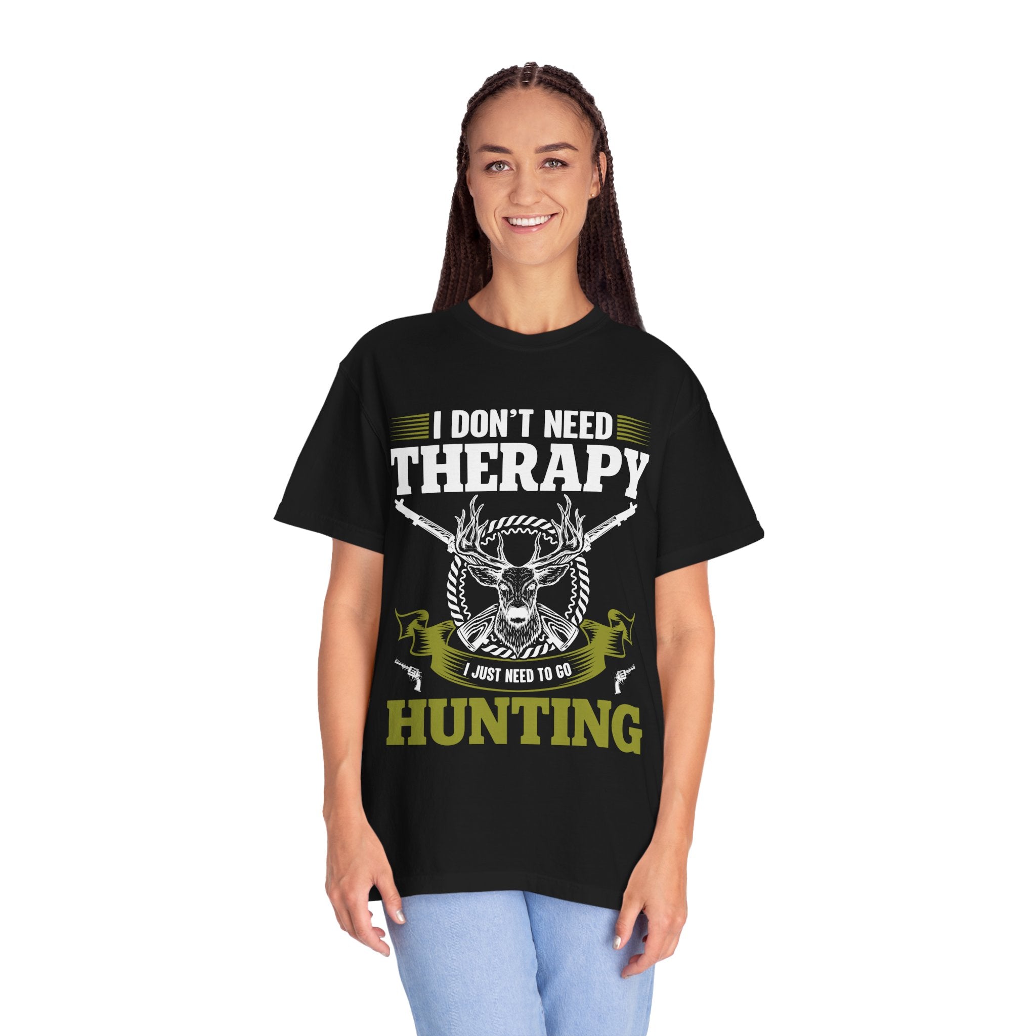 Hunting T-Shirt – "I Don't Need Therapy, I Just Need to Go Hunting" Graphic Tee