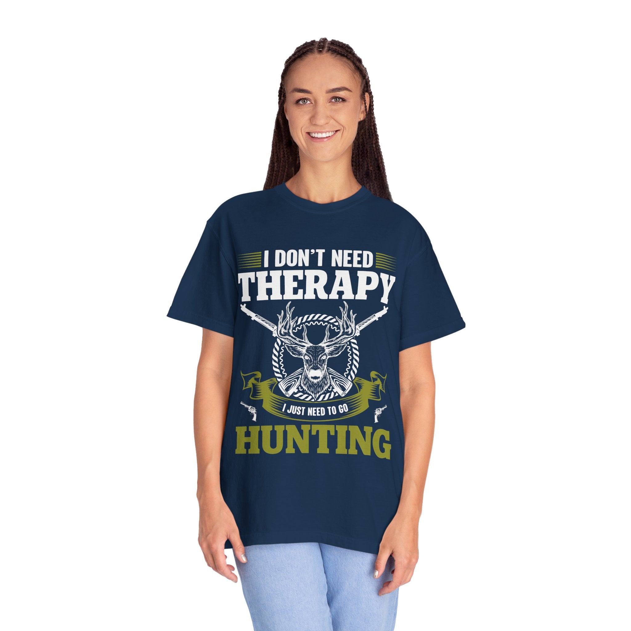Hunting T-Shirt – "I Don't Need Therapy, I Just Need to Go Hunting" Graphic Tee