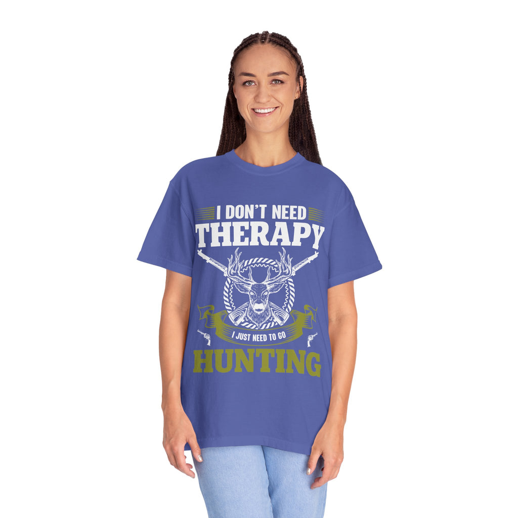 Hunting T-Shirt – "I Don't Need Therapy, I Just Need to Go Hunting" Graphic Tee